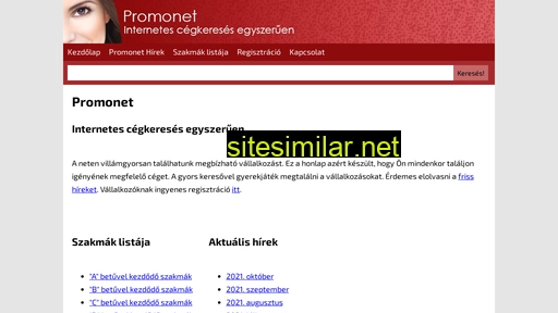 promonet.hu alternative sites