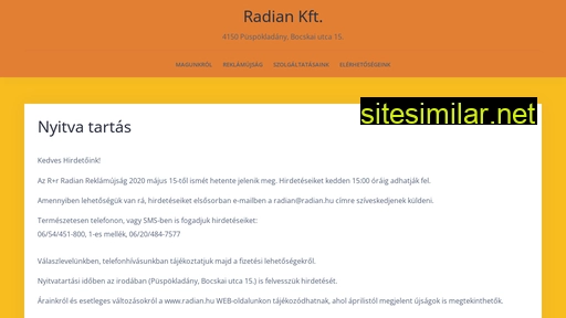 radian.hu alternative sites