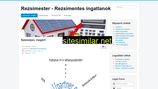 rezsimester.hu alternative sites