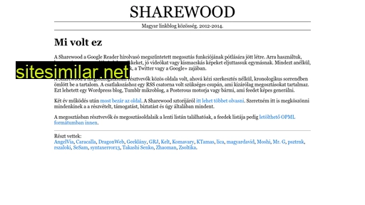 sharewood.hu alternative sites