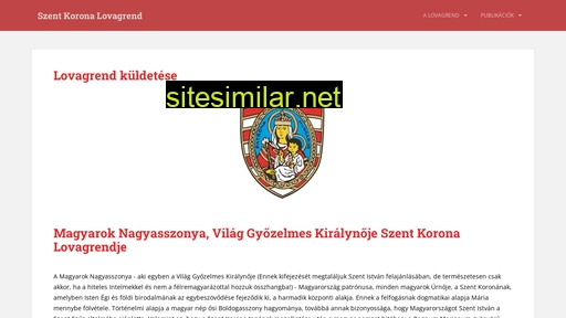 szentkoronalovagrend.hu alternative sites