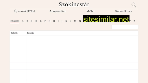 szokincstar.hu alternative sites