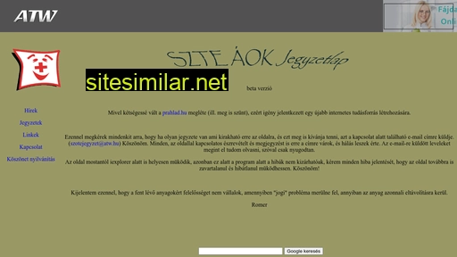 szotejegyzet.atw.hu alternative sites