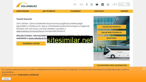 volanbusz.hu alternative sites