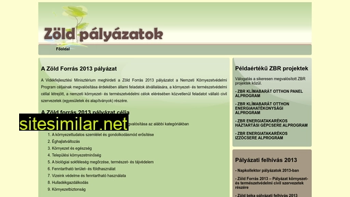 zoldpalyazatok.hu alternative sites