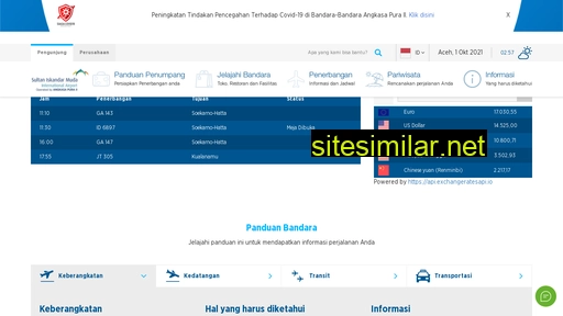 sultaniskandarmuda-airport.co.id alternative sites