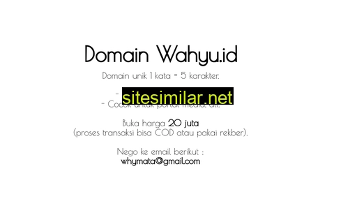 wahyu.id alternative sites