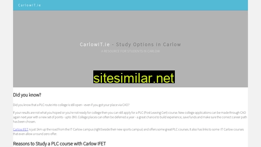 carlowit.ie alternative sites