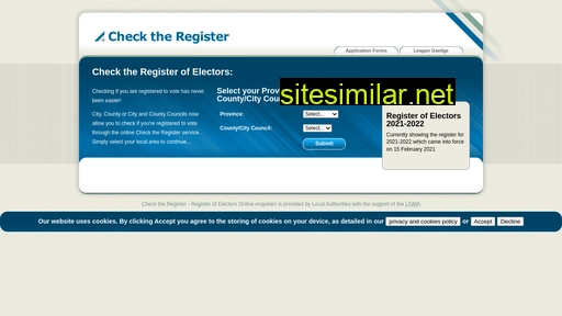 Checktheregister similar sites