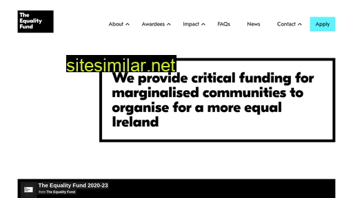 equalityfund.ie alternative sites