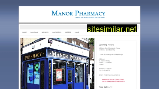 manorpharmacy.ie alternative sites