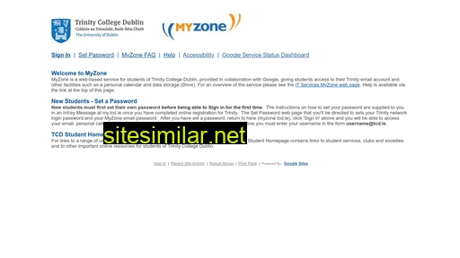 myzone.tcd.ie alternative sites