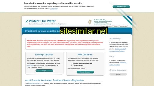 protectourwater.ie alternative sites