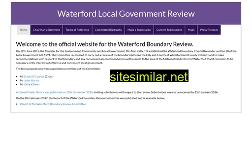 waterfordboundaryreview.ie alternative sites