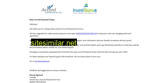 accordfinancial.in alternative sites