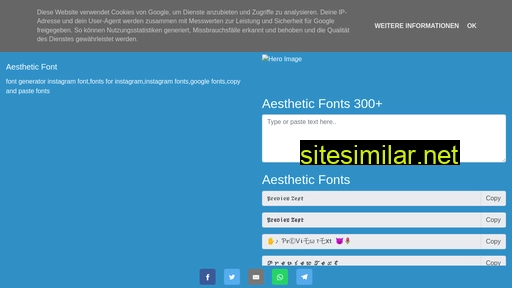 aestheticfonts.in alternative sites