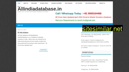 allindiadatabase.in alternative sites