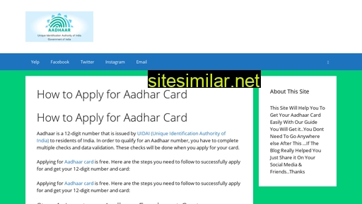 Applyaadhaarcard similar sites