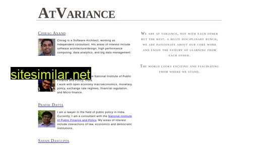 atvariance.in alternative sites