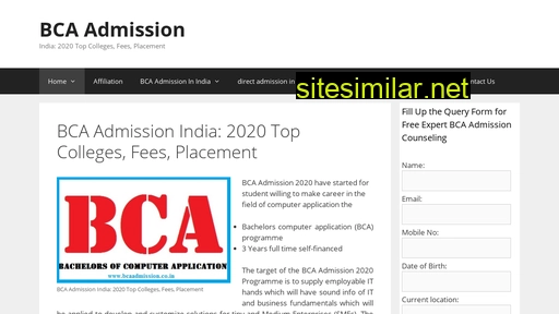 bcaadmission.co.in alternative sites
