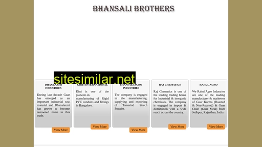 Bhansalibrothers similar sites