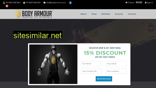 bodyarmour.co.in alternative sites