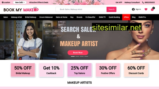 bookmymakeup.in alternative sites