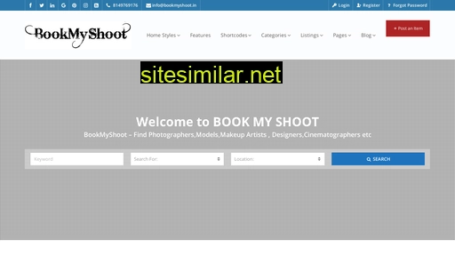 bookmyshoot.in alternative sites
