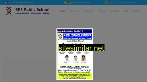 bpspublicschool.edu.in alternative sites