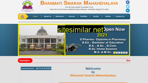 bsmcollege.org.in alternative sites