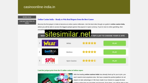 casinoonline-india.in alternative sites