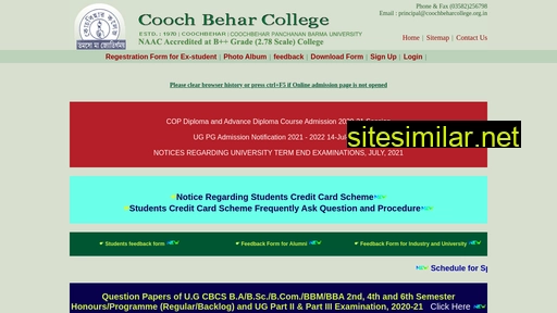 Coochbeharcollege similar sites