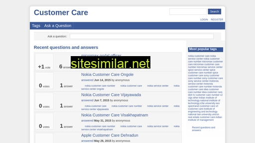 customer-carenumber.in alternative sites