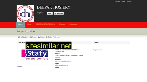 Deepakhosiery similar sites