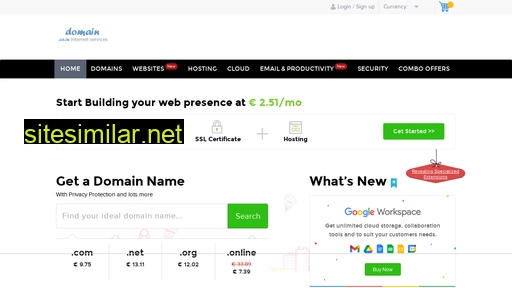 domain.co.in alternative sites