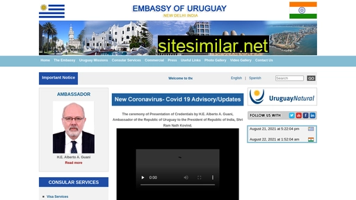 embassyofuruguayinindia.in alternative sites