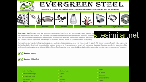 Evergreensteel similar sites