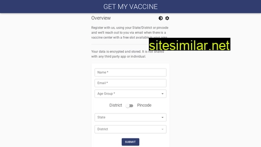 getmyvaccine.in alternative sites