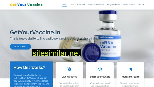 getyourvaccine.in alternative sites