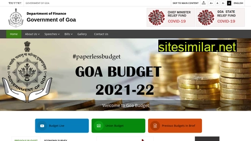 goabudget.gov.in alternative sites