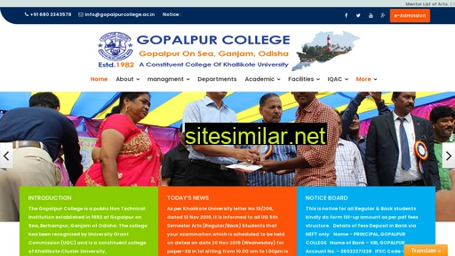 gopalpurcollege.ac.in alternative sites