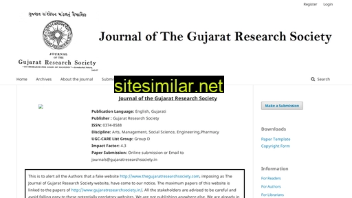 gujaratresearchsociety.in alternative sites