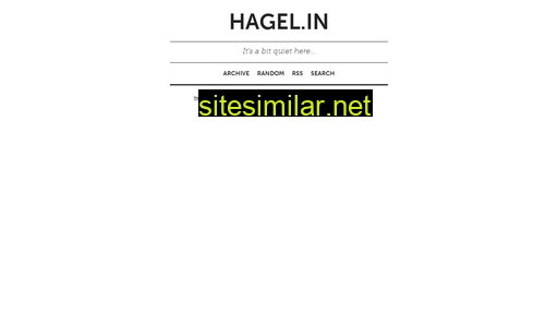 hagel.in alternative sites