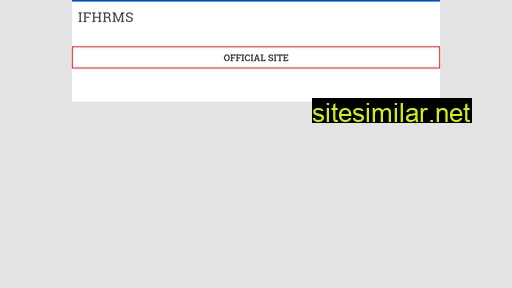 ifhrms.in alternative sites