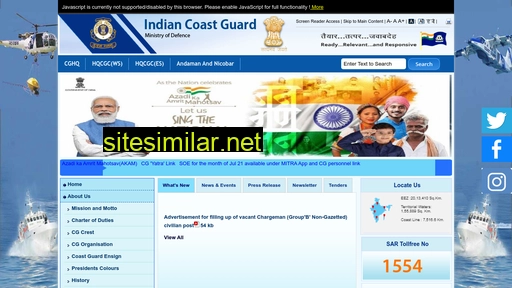 indiancoastguard.gov.in alternative sites