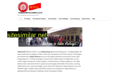 indianrail.ind.in alternative sites