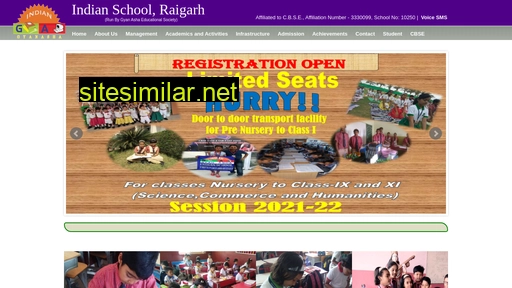 indianschoolraigarh.in alternative sites