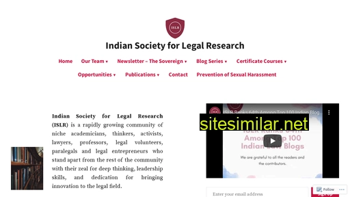 indiansocietyforlegalresearch.in alternative sites