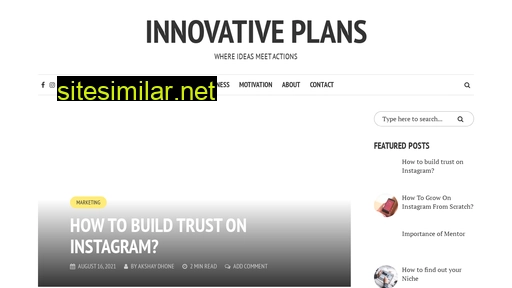 innovativeplans.in alternative sites