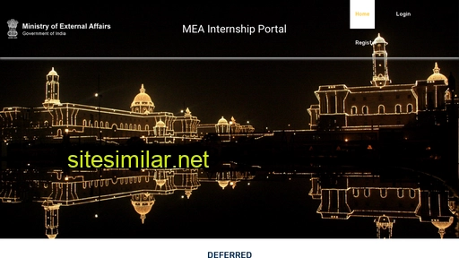 internship.mea.gov.in alternative sites